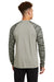 Sport-Tek Mens Drift Camo Colorblock Long Sleeve Crewneck T-Shirt Silver Grey Back
