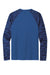 Sport-Tek Mens Drift Camo Colorblock Long Sleeve Crewneck T-Shirt True Royal Blue Flat Back