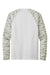 Sport-Tek Mens Drift Camo Colorblock Long Sleeve Crewneck T-Shirt White Flat Back
