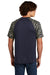 Sport-Tek Mens Drift Camo Colorblock Short Sleeve Crewneck T-Shirt True Navy Blue Back