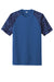 Sport-Tek Mens Drift Camo Colorblock Short Sleeve Crewneck T-Shirt True Royal Blue Flat Front