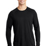Sport-Tek Mens Moisture Wicking Long Sleeve Crewneck T-Shirt - Black
