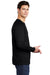 Sport-Tek Mens Moisture Wicking Long Sleeve Crewneck T-Shirt Black Side