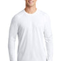 Sport-Tek Mens Moisture Wicking Long Sleeve Crewneck T-Shirt - White