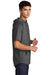 Sport-Tek Mens Mousite Wicking Short Sleeve Hooded T-Shirt Hoodie Heather Dark Grey Side