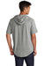 Sport-Tek Mens Mousite Wicking Short Sleeve Hooded T-Shirt Hoodie Heather Light Grey Side