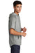 Sport-Tek Mens Mousite Wicking Short Sleeve Hooded T-Shirt Hoodie Heather Light Grey Side