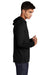 Sport-Tek Mens Moisture Wicking Long Sleeve Hooded T-Shirt Hoodie Black Side