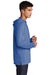 Sport-Tek Mens Moisture Wicking Long Sleeve Hooded T-Shirt Hoodie Heather True Royal Blue Side