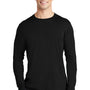 Sport-Tek Mens Moisture Wicking Long Sleeve Crewneck T-Shirt - Black