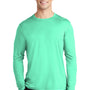 Sport-Tek Mens Moisture Wicking Long Sleeve Crewneck T-Shirt - Bright Seafoam Green