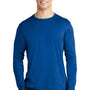 Sport-Tek Mens Moisture Wicking Long Sleeve Crewneck T-Shirt - True Royal Blue