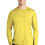 Sport-Tek Mens Moisture Wicking Long Sleeve Crewneck T-Shirt - Yellow