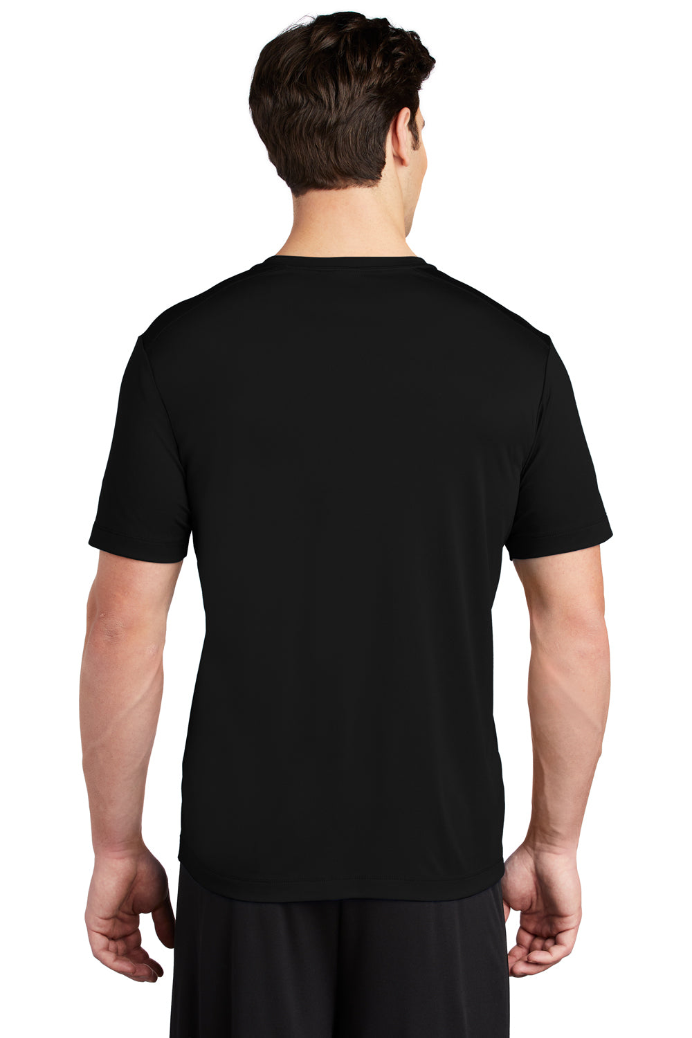 Sport-Tek Mens Short Sleeve Crewneck T-Shirt Black Side
