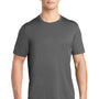 Sport-Tek Mens Moisture Wicking Short Sleeve Crewneck T-Shirt - Dark Smoke Grey