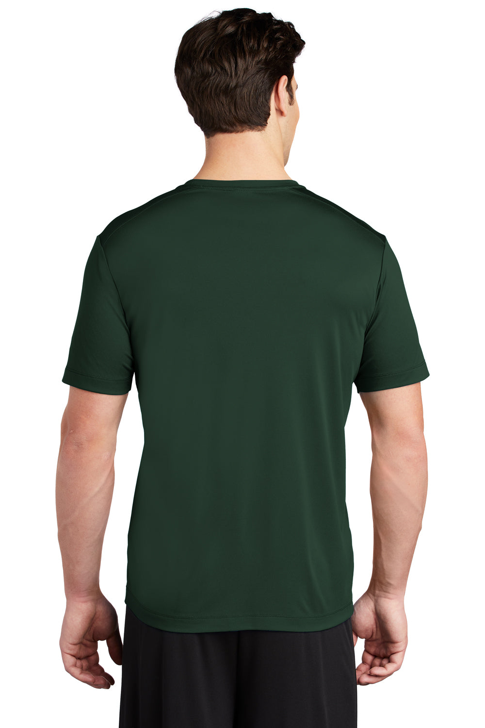 Sport-Tek Mens Short Sleeve Crewneck T-Shirt Forest Green Side