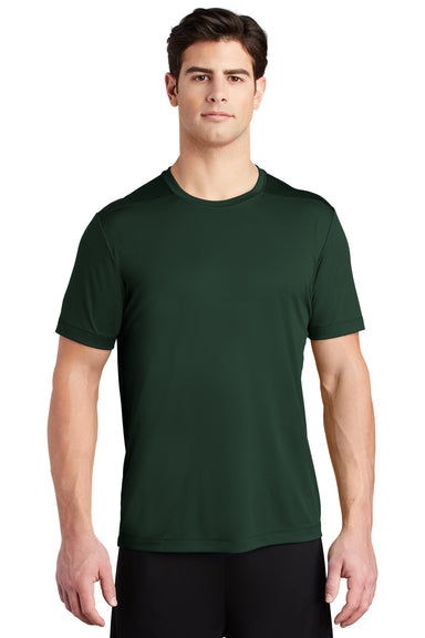 Sport-Tek Mens Short Sleeve Crewneck T-Shirt Forest Green Front