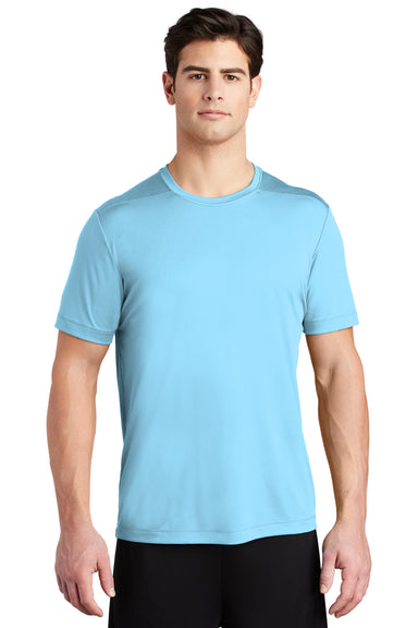 Sport-Tek Mens Short Sleeve Crewneck T-Shirt Light Blue Front