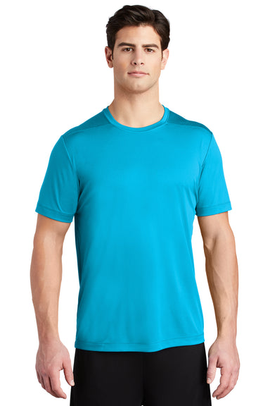 Sport-Tek Mens Short Sleeve Crewneck T-Shirt Sapphire Blue Front