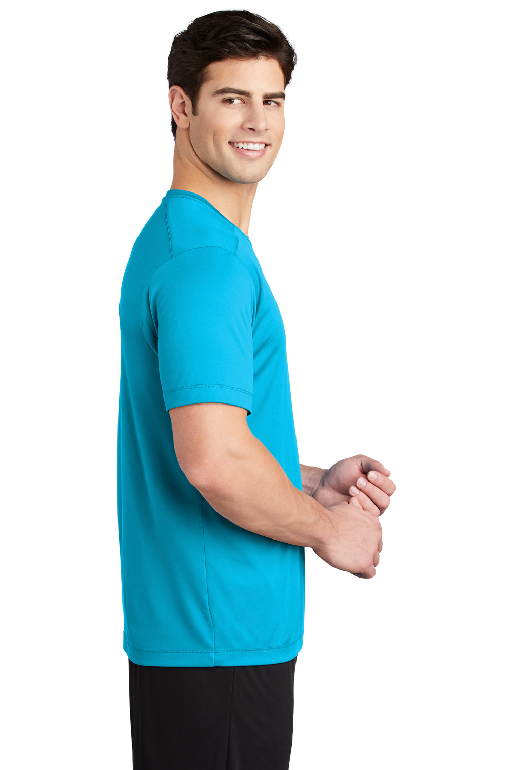 Sport-Tek Mens Short Sleeve Crewneck T-Shirt Sapphire Blue Side