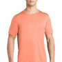 Sport-Tek Mens Moisture Wicking Short Sleeve Crewneck T-Shirt - Soft Coral Orange