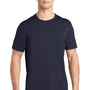 Sport-Tek Mens Moisture Wicking Short Sleeve Crewneck T-Shirt - True Navy Blue