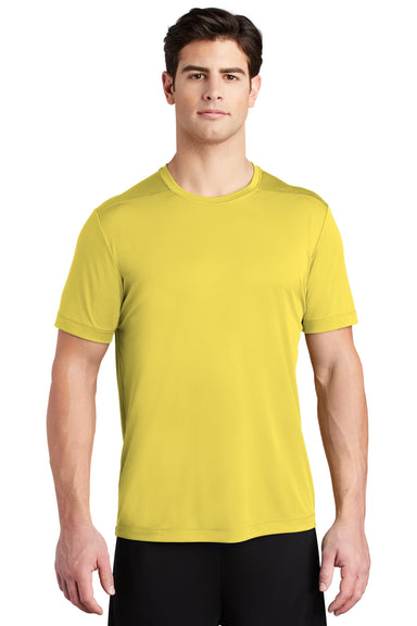 Sport-Tek Mens Short Sleeve Crewneck T-Shirt Yellow Front