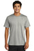 Sport-Tek Mens Strive Short Sleeve Crewneck T-Shirt Silver Grey Front