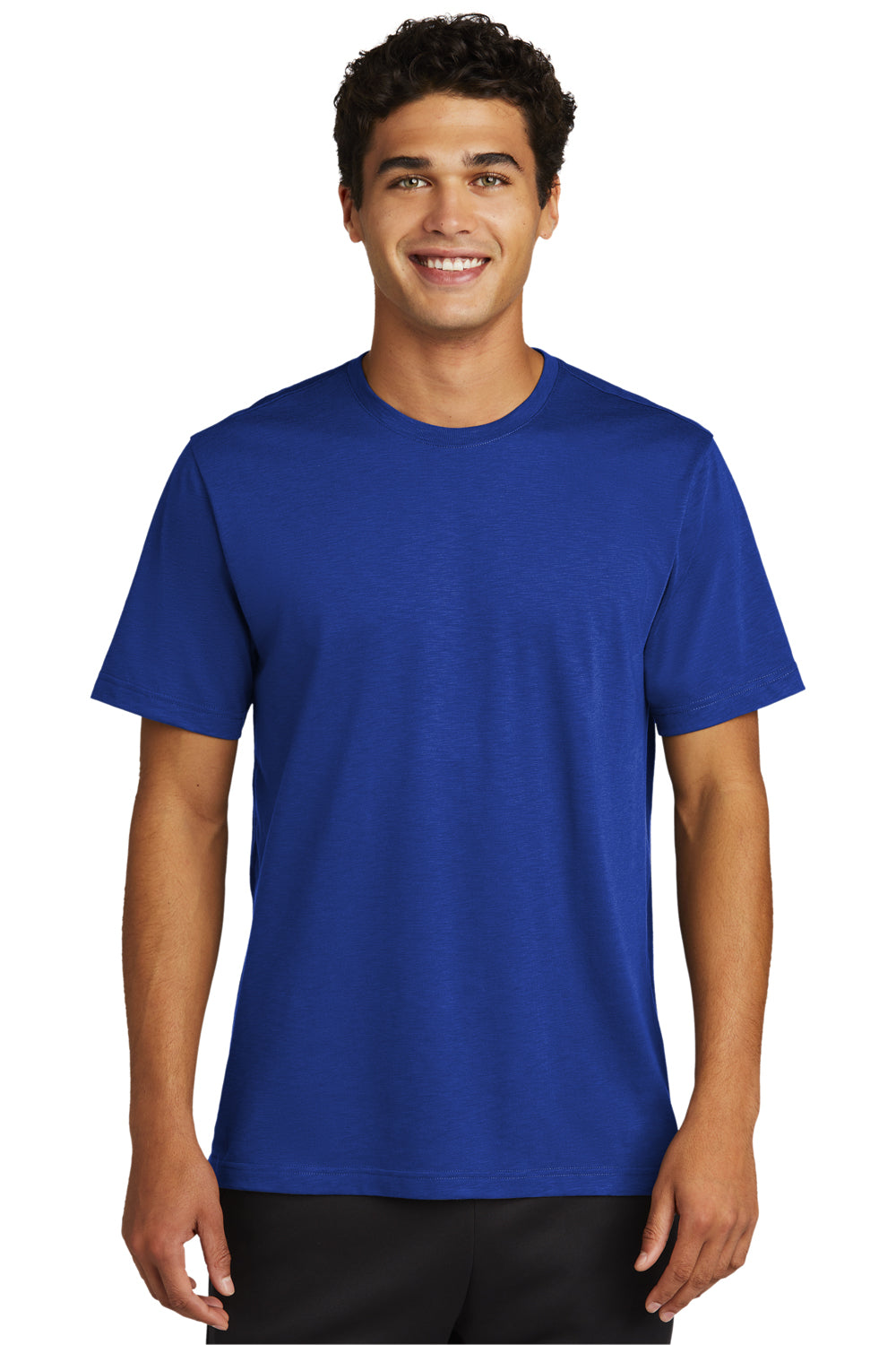 Sport-Tek Mens Strive Short Sleeve Crewneck T-Shirt True Royal Blue Front