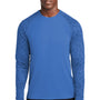 Sport-Tek Mens Digi Camo Moisture Wicking Long Sleeve Crewneck T-Shirt - True Royal Blue