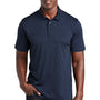 Sport-Tek Mens Endeavor Moisture Wicking Short Sleeve Polo Shirt - Heather Dark Royal Blue