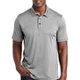 Sport-Tek Mens Endeavor Moisture Wicking Short Sleeve Polo Shirt - Heather Light Grey