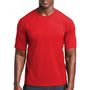 Sport-Tek Mens Rashguard Moisture Wicking Short Sleeve Crewneck T-Shirt - True Red
