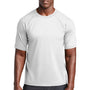 Sport-Tek Mens Rashguard Moisture Wicking Short Sleeve Crewneck T-Shirt - White