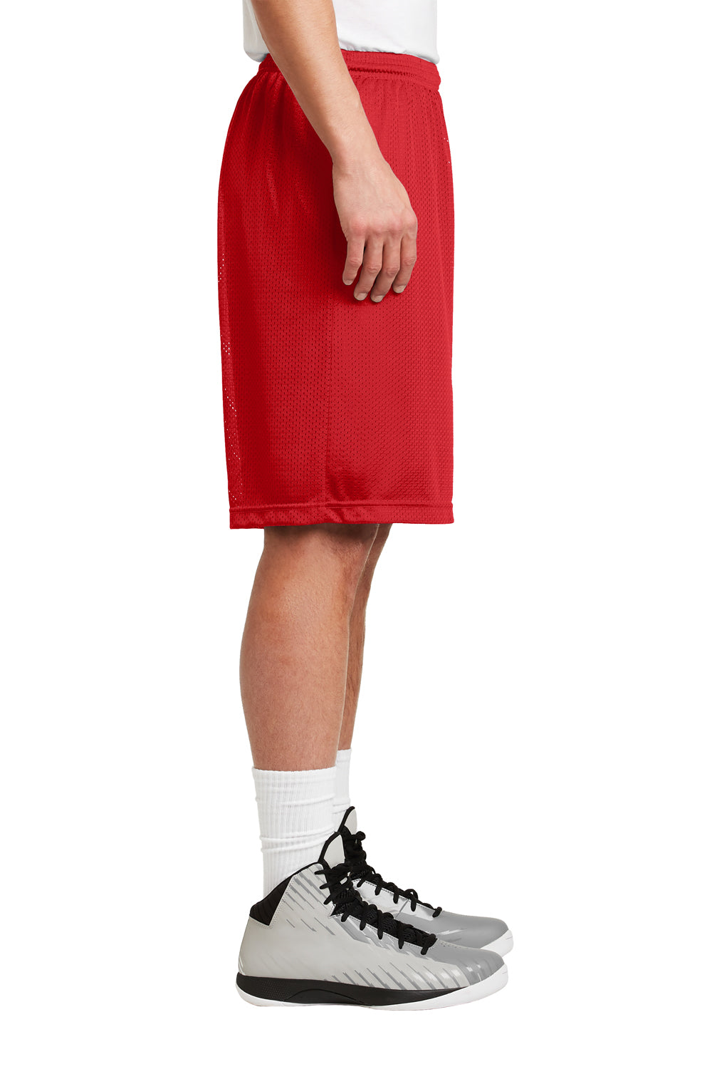 Sport-Tek ST515 PosiCharge Classic Mesh Long Shorts True Red Side