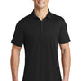 Sport-Tek Mens Moisture Wicking Short Sleeve Polo Shirt - Black