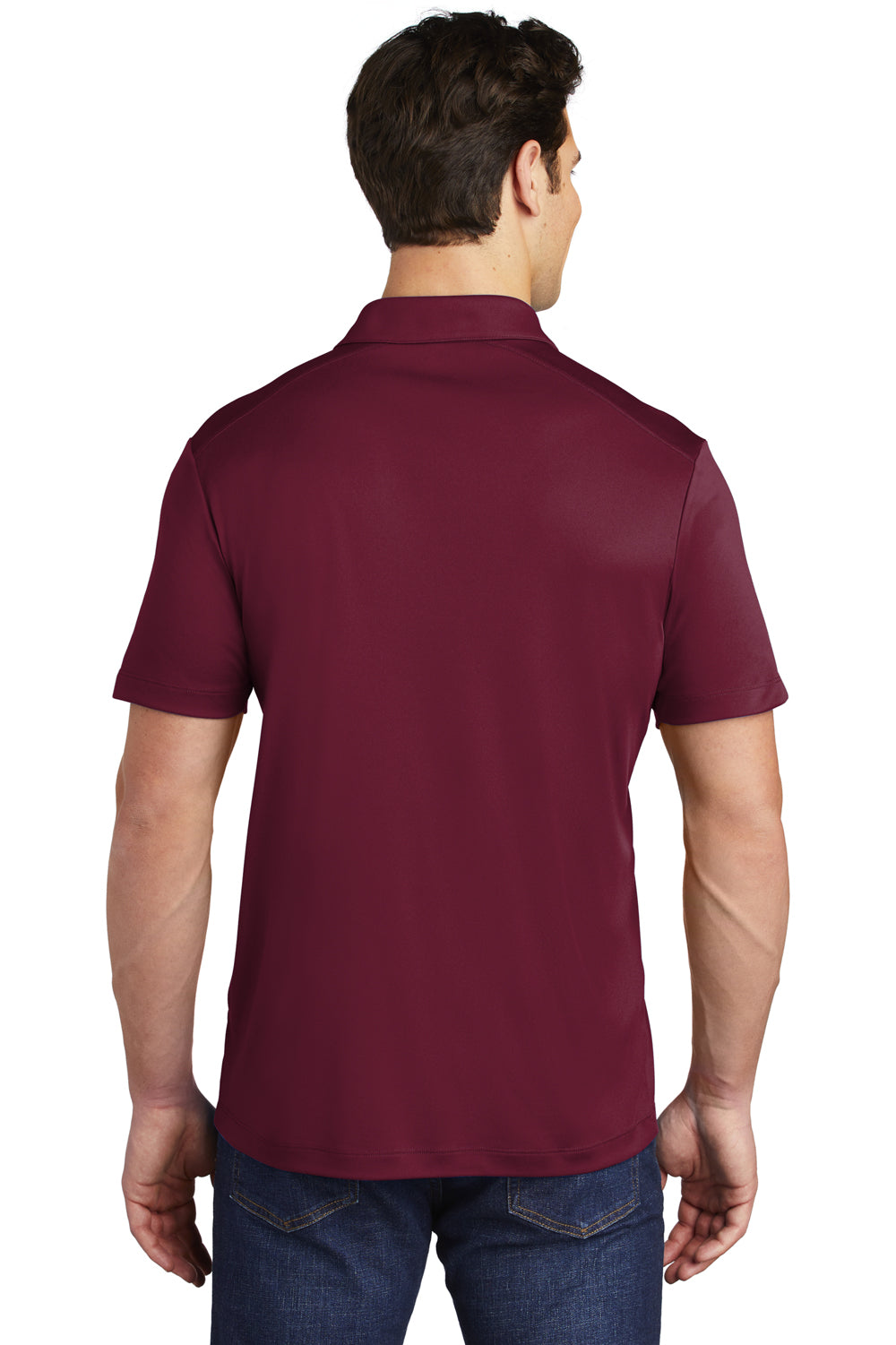 Sport-Tek Mens Short Sleeve Polo Shirt Cardinal Red Side