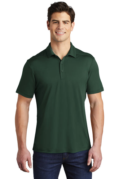 Sport-Tek Mens Short Sleeve Polo Shirt Forest Green Front