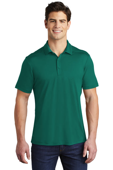 Sport-Tek Mens Short Sleeve Polo Shirt Marine Green Front