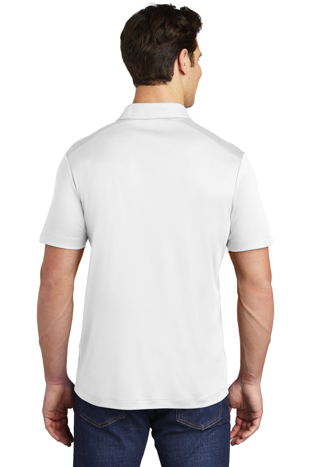 Sport-Tek Mens Short Sleeve Polo Shirt White Side