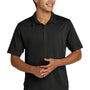 Sport-Tek Mens Strive Moisture Wicking Short Sleeve Polo Shirt - Black