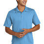 Sport-Tek Mens Strive Moisture Wicking Short Sleeve Polo Shirt - Carolina Blue