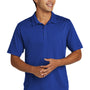 Sport-Tek Mens Strive Moisture Wicking Short Sleeve Polo Shirt - True Royal Blue