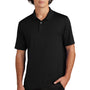 Sport-Tek Mens Sideline Moisture Wicking Short Sleeve Polo Shirt - Black