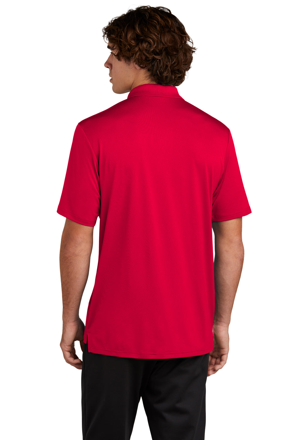Sport-Tek Mens Sideline Short Sleeve Polo Shirt Deep Red Back
