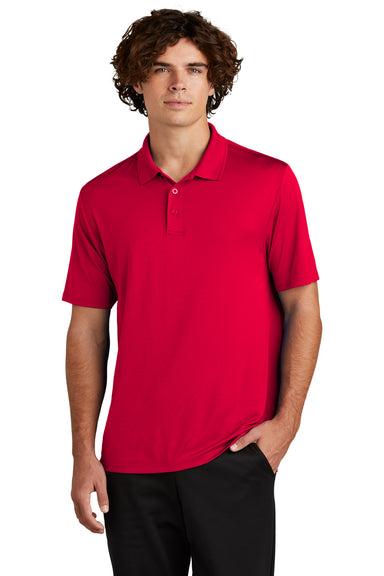 Sport-Tek Mens Sideline Short Sleeve Polo Shirt Deep Red Front