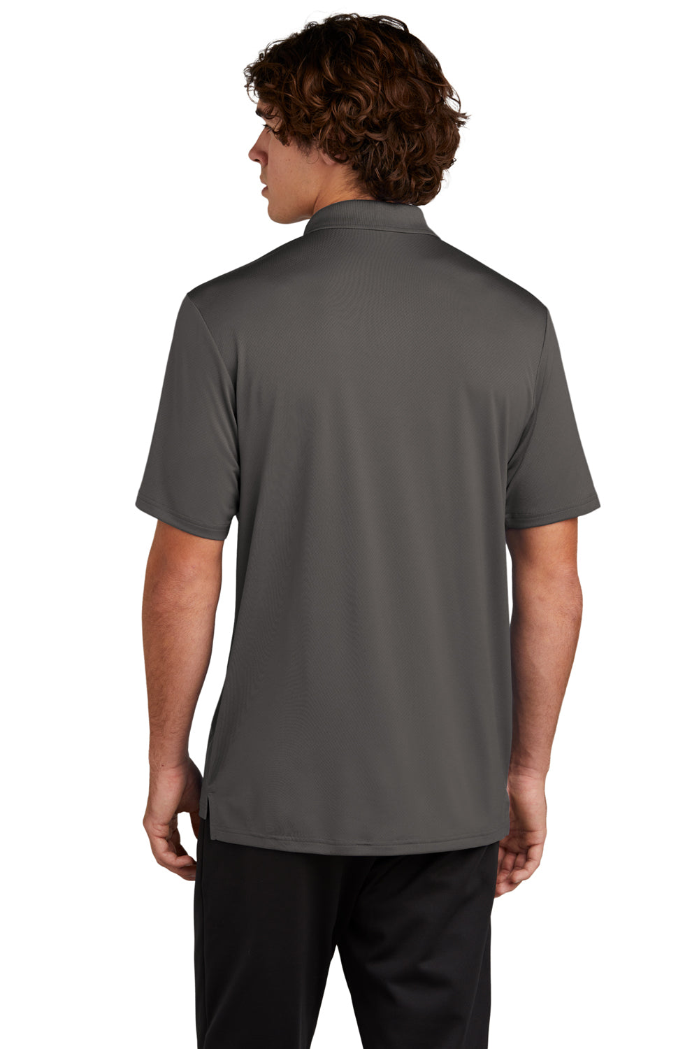 Sport-Tek Mens Sideline Short Sleeve Polo Shirt Graphite Grey Back