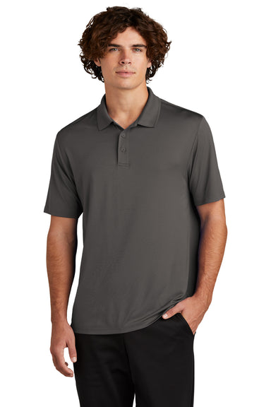 Sport-Tek Mens Sideline Short Sleeve Polo Shirt Graphite Grey Front