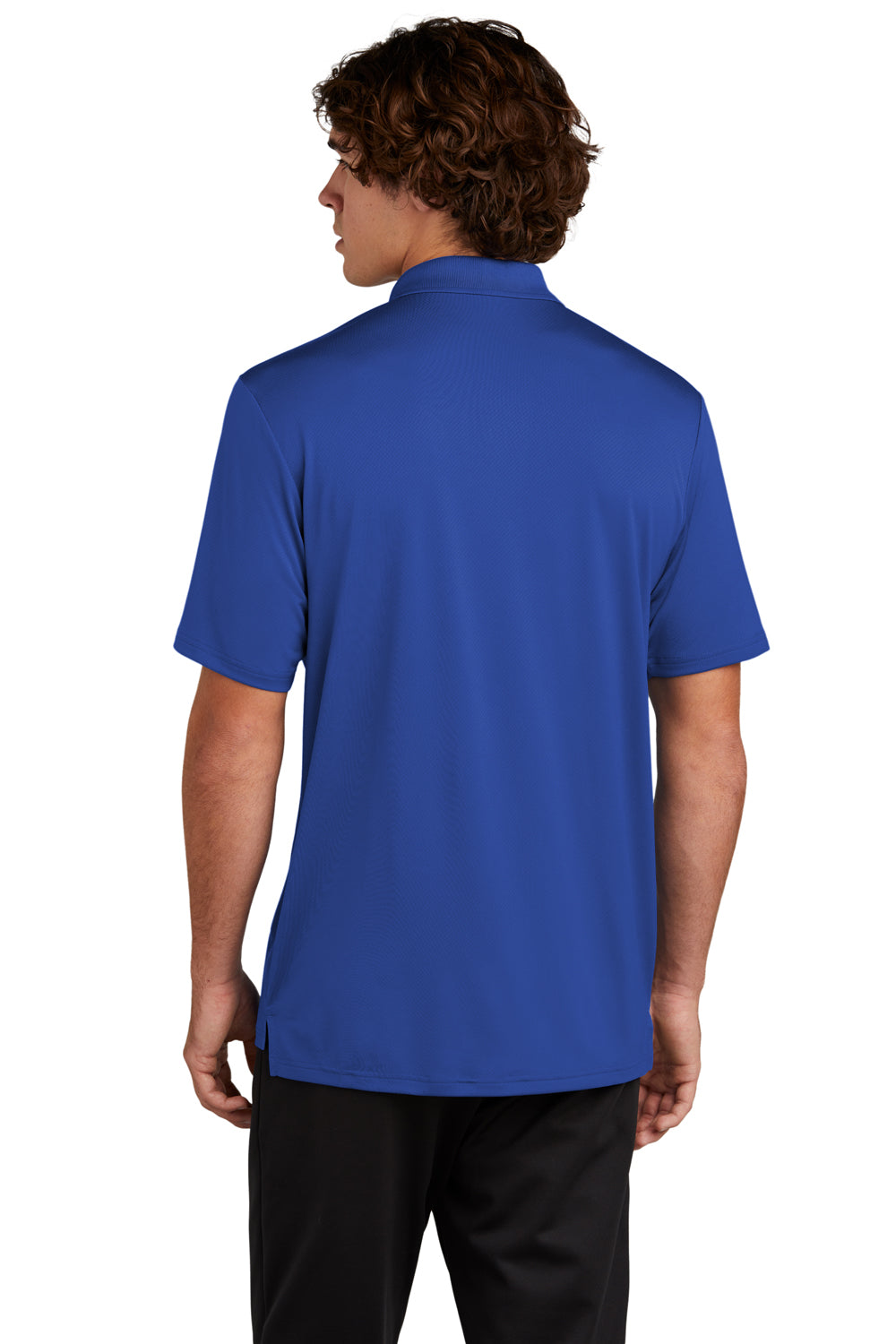 Sport-Tek Mens Sideline Short Sleeve Polo Shirt True Royal Blue Back