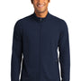 Sport-Tek Mens Flex Fleece Moisture Wicking Full Zip Sweatshirt - True Navy Blue